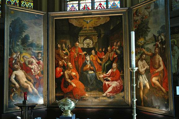 Das Triptychon des Heiligen Geistes Foto. http://www.snipview.com/q/Saint_Martin's_Church_(Kortrijk)