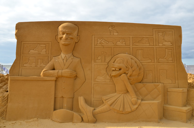 Rzeźba z piasku na na festiwalu w Ostendzie. Belgia. 
